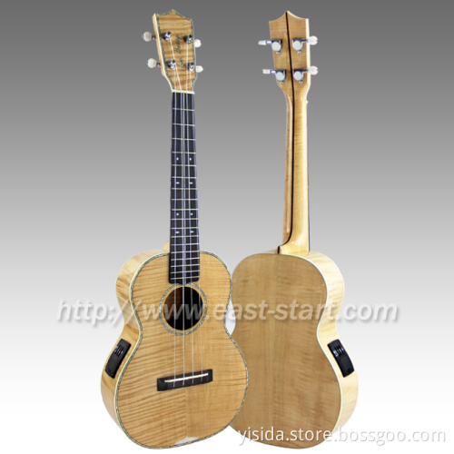Handmade Flamed Maple 26inch Tenor All Solid Electric Ukulele